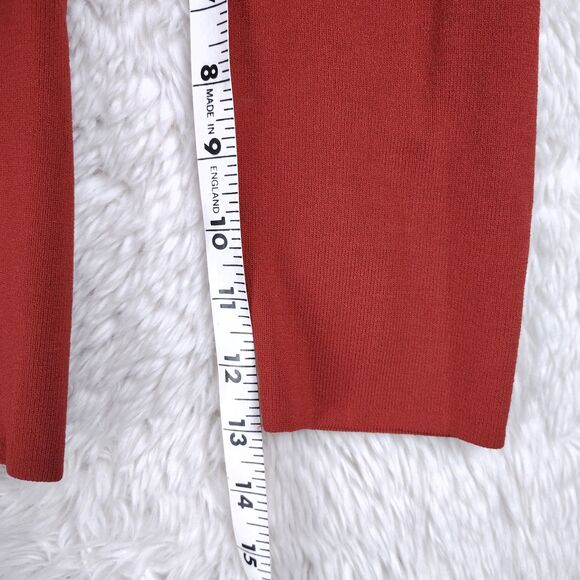 Cable & Gauge M Red Embellished Scoop Neck Stretch Top Rhinestone Holiday - Picture 5 of 6